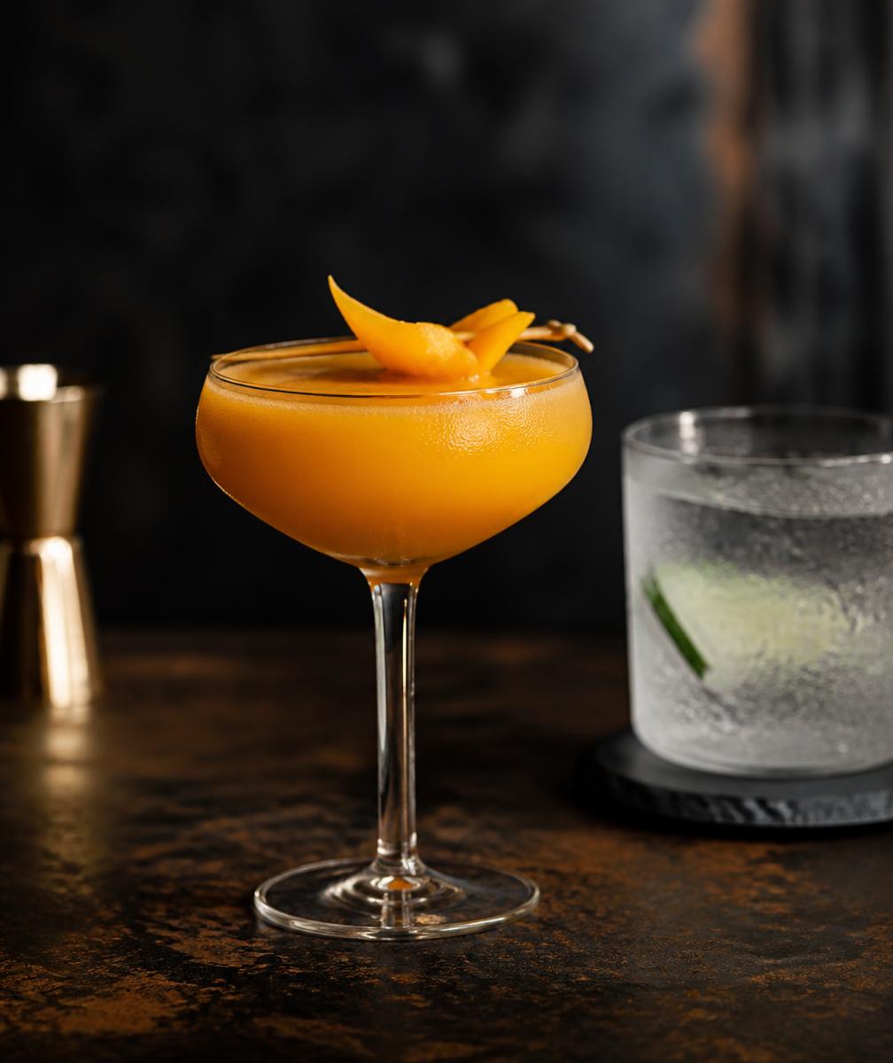 Mango cocktail served at the bar